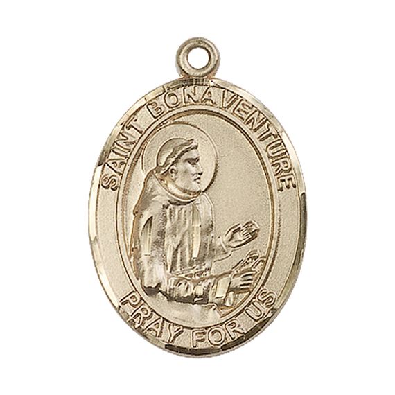 14KT GOLD ST BONAVENTURE MEDAL - 1" x 3/4"