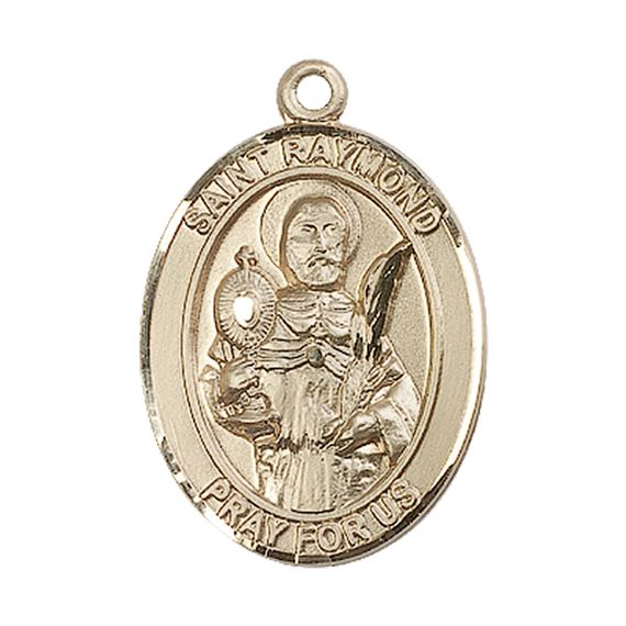 14KT GOLD ST RAYMOND NONNATUS MEDAL - 1" x 3/4"