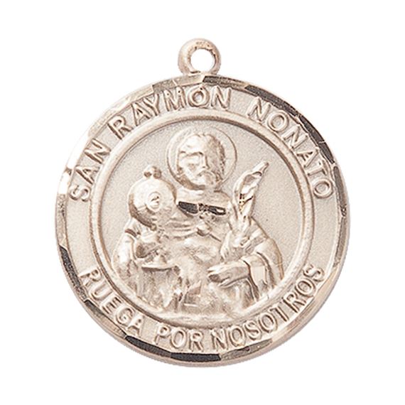14KT GOLD SAN RAYMON NONATO MEDAL - 1" x 7/8"