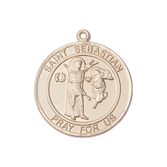 14KT GOLD SCAPULAR MEDAL - 1" x 7/8"