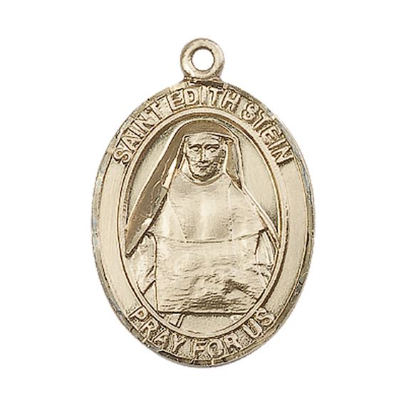14KT GOLD ST EDITH STEIN MEDAL - 1" x 3/4"