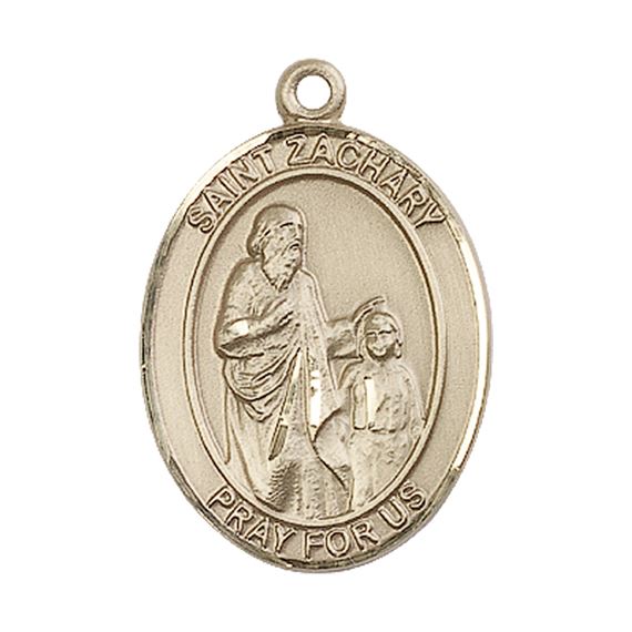 14KT GOLD ST ZACHARY MEDAL - 1" x 3/4"
