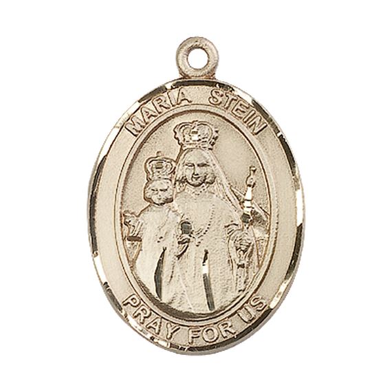 14KT GOLD MARIA STEIN MEDAL - 1" x 3/4"