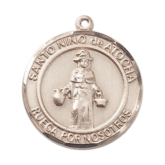 14KT GOLD NINO DE ATOCHA MEDAL - 1" x 7/8"