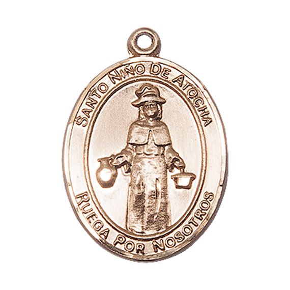 14KT GOLD NINO DE ATOCHA MEDAL - 1" x 3/4"