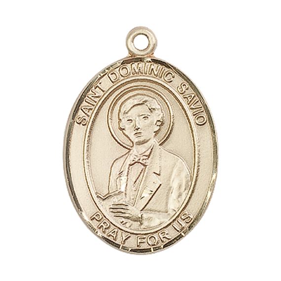 14KT GOLD ST DOMINIC SAVIO MEDAL - 1" x 3/4"