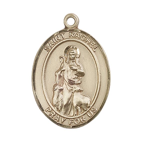14KT GOLD ST RACHEL MEDAL - 1" x 3/4"