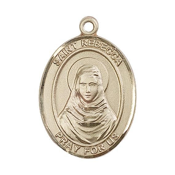 14KT GOLD ST REBECCA MEDAL - 1" x 3/4"