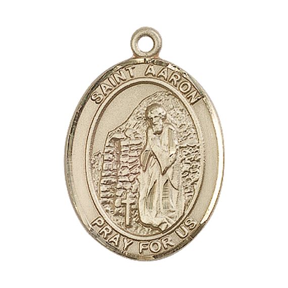 14KT GOLD ST AARON MEDAL - 1" x 3/4"