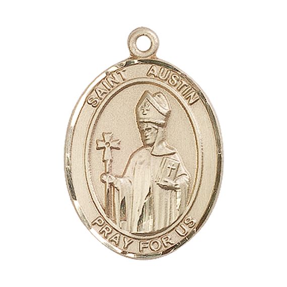 14KT GOLD ST AUSTIN MEDAL - 1" x 3/4"