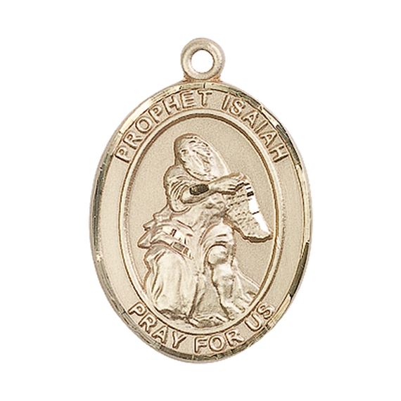 14KT GOLD ST ISAIAH MEDAL - 1" x 3/4"