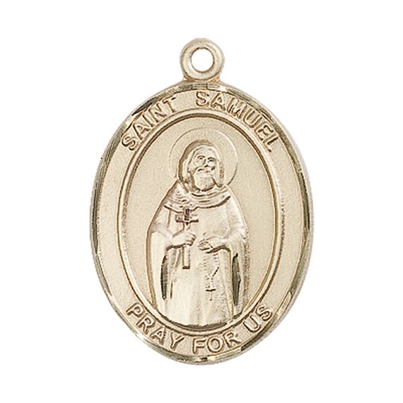 14KT GOLD ST SAMUEL MEDAL - 1" x 3/4"