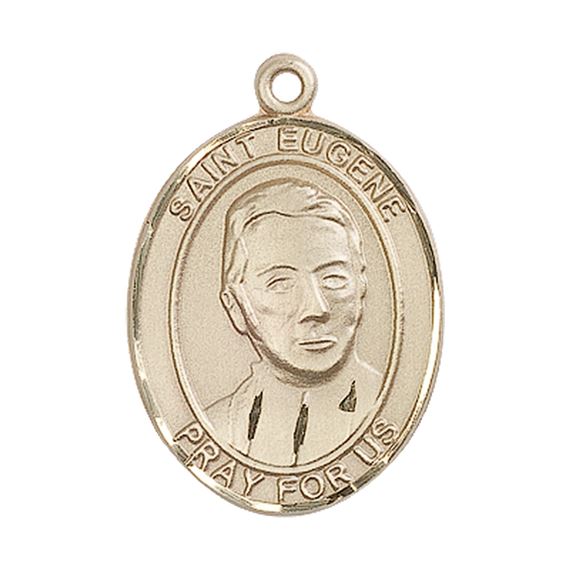 14KT GOLD ST EUGENE DE MAZENOD MEDAL - 1" x 3/4"