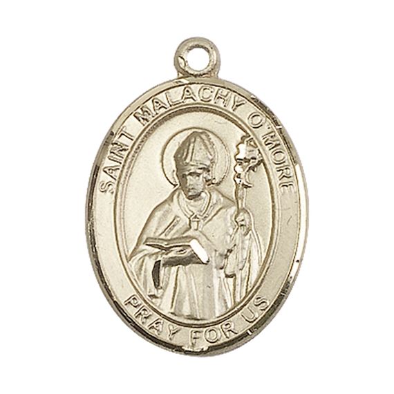 14KT GOLD ST MALACHY O'MORE MEDAL - 1" x 3/4"