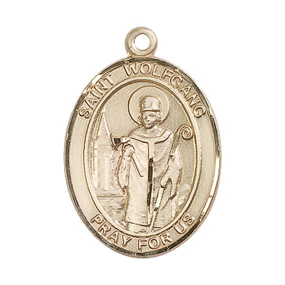 14KT GOLD ST WOLFGANG MEDAL - 1" x 3/4"