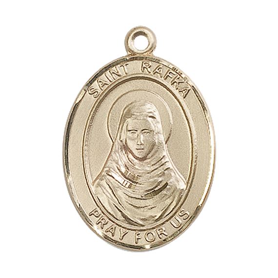 14KT GOLD ST RAFKA MEDAL - 1" x 3/4"