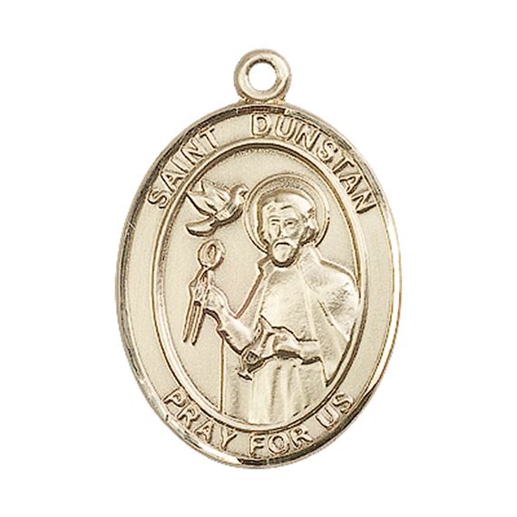 14KT GOLD ST DUNSTAN MEDAL - 1" x 3/4"