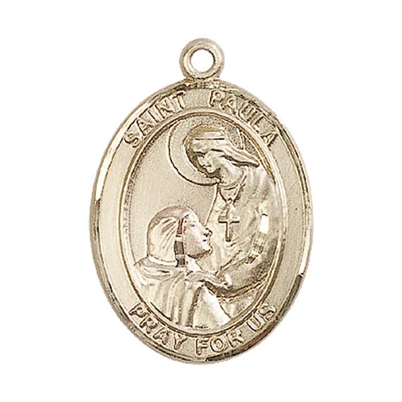 14KT GOLD ST PAULA MEDAL - 1" x 3/4"