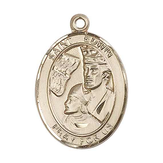 14KT GOLD ST EDWIN MEDAL - 1" x 3/4"