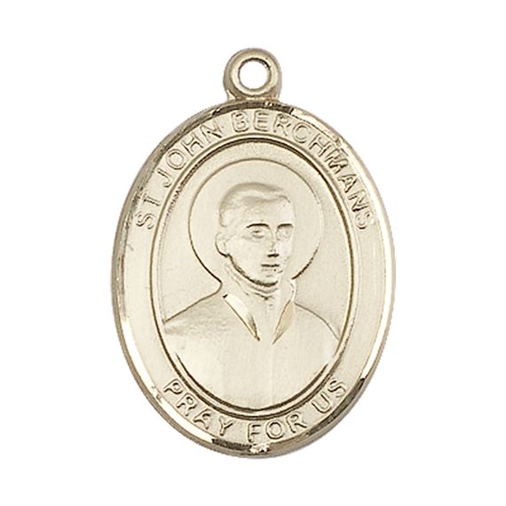 14KT GOLD ST JOHN BERCHMANS MEDAL - 1" x 3/4"