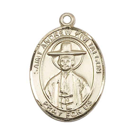 14KT GOLD ST ANDREW KIM TAEGON MEDAL - 1" x 3/4"
