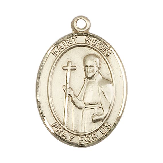 14KT GOLD ST REGIS MEDAL - 1" x 3/4"