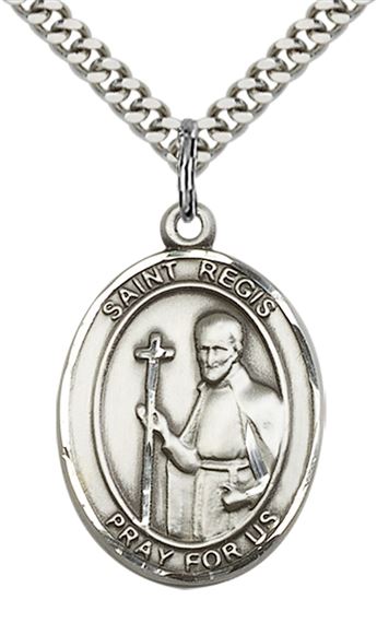 STERLING SILVER ST REGIS PENDANT WITH CHAIN - 1" x 3/4"