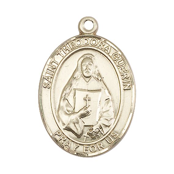 14KT GOLD ST THEODORA MEDAL - 1" x 3/4"