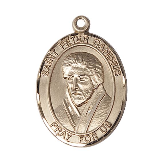 14KT GOLD ST PETER CANISIUS MEDAL - 1" x 3/4"