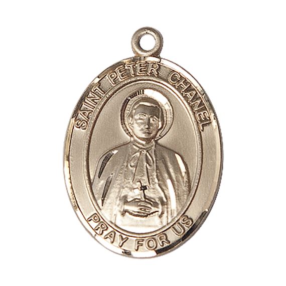 14KT GOLD ST PETER CHANEL MEDAL - 1" x 3/4"