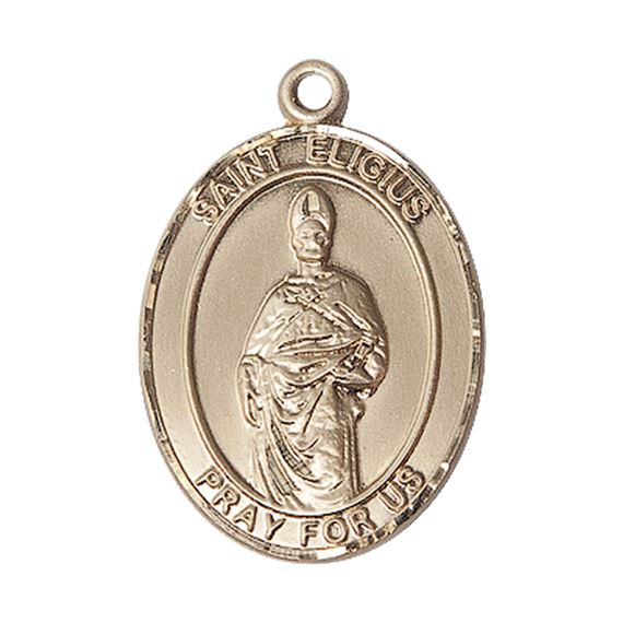 14KT GOLD ST ELIGIUS MEDAL - 1" x 3/4"