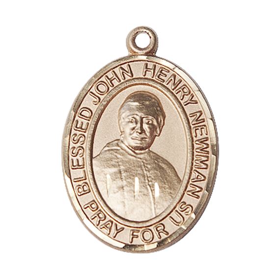 14KT GOLD BLESSED JOHN HENRY NEWMAN MEDAL - 1" x 3/4"