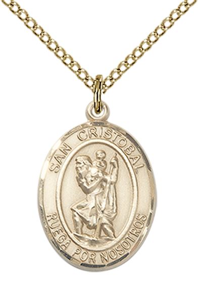 14KT GOLD FILLED SAN CRISTOBAL PENDANT WITH CHAIN