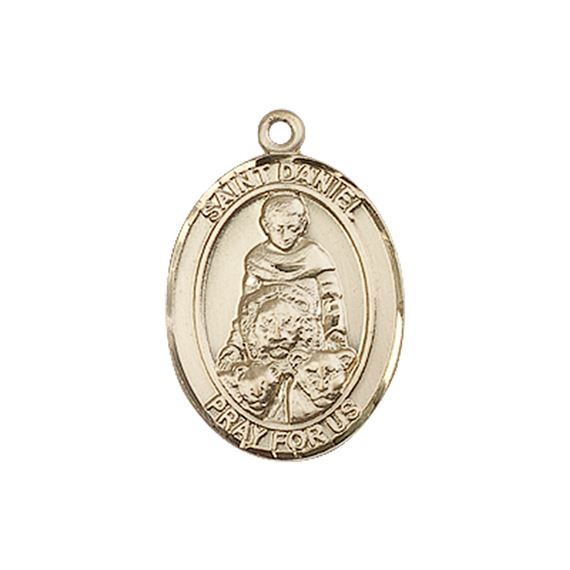 14KT GOLD ST DANIEL MEDAL - 3/4" x 1/2"