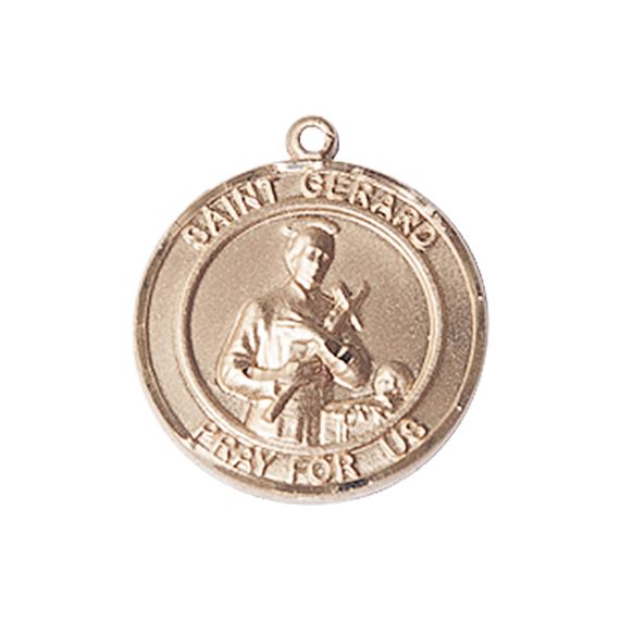 14KT GOLD ST GERARD MEDAL - 3/4" x 5/8"