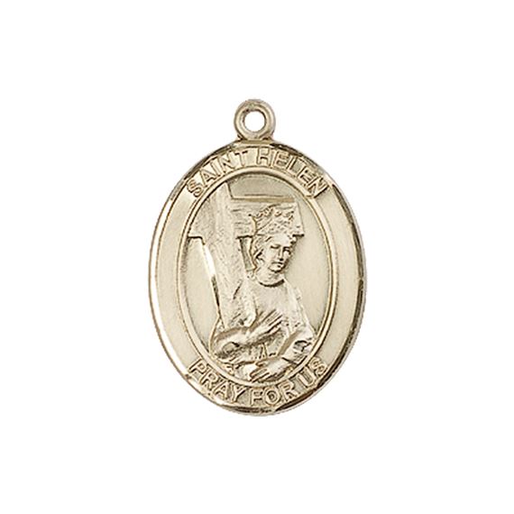 14KT GOLD ST HELEN MEDAL - 3/4" x 1/2"