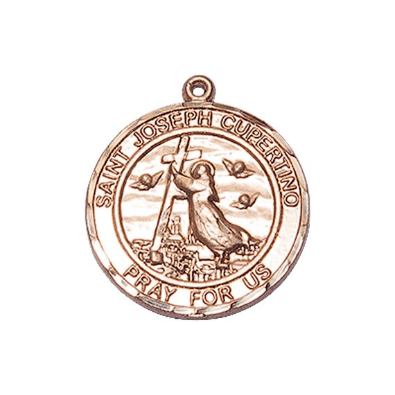 14KT GOLD ST JOSEPH OF CUPERTINO MEDAL - 3/4" x 5/8"