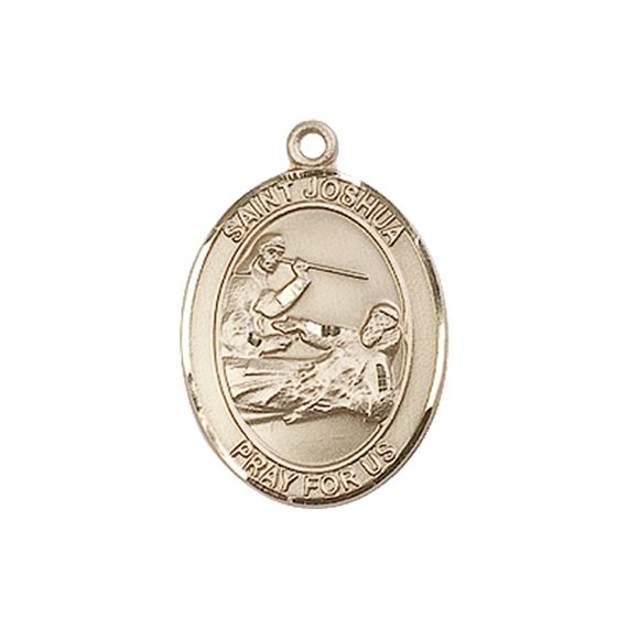 14KT GOLD ST JOSHUA MEDAL - 3/4" x 1/2"