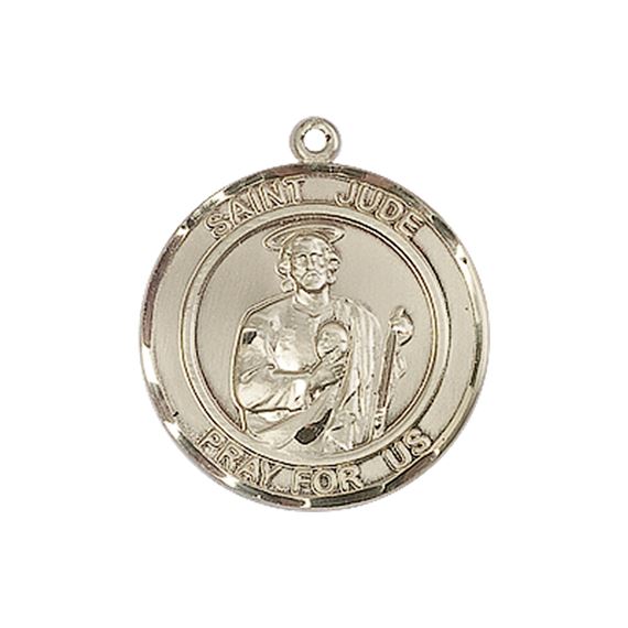 14KT GOLD ST JUDE MEDAL - 3/4" x 5/8"