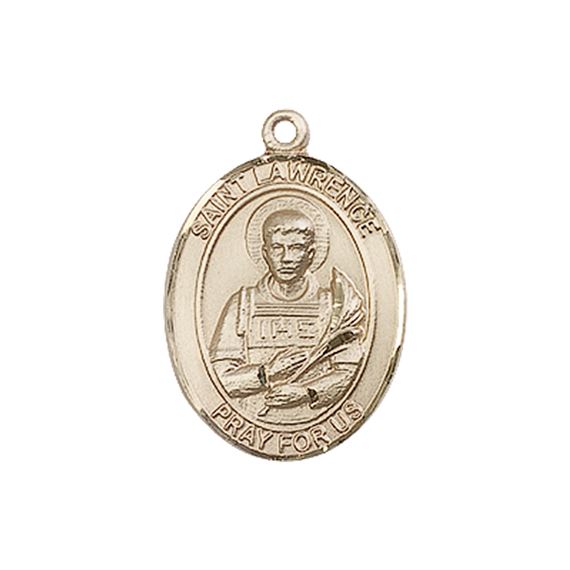 14KT GOLD ST LAWRENCE MEDAL - 3/4" x 1/2"