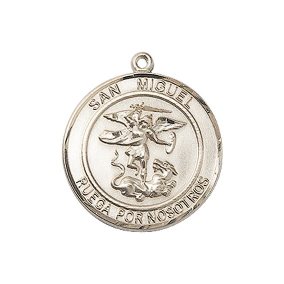 14KT GOLD SAN MIGUEL ARCANGEL MEDAL