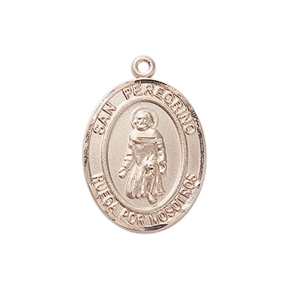 14KT GOLD SAN PEREGRINO MEDAL
