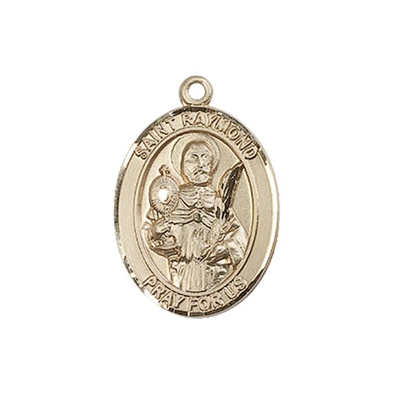 14KT GOLD ST RAYMOND NONNATUS MEDAL - 3/4" x 1/2"