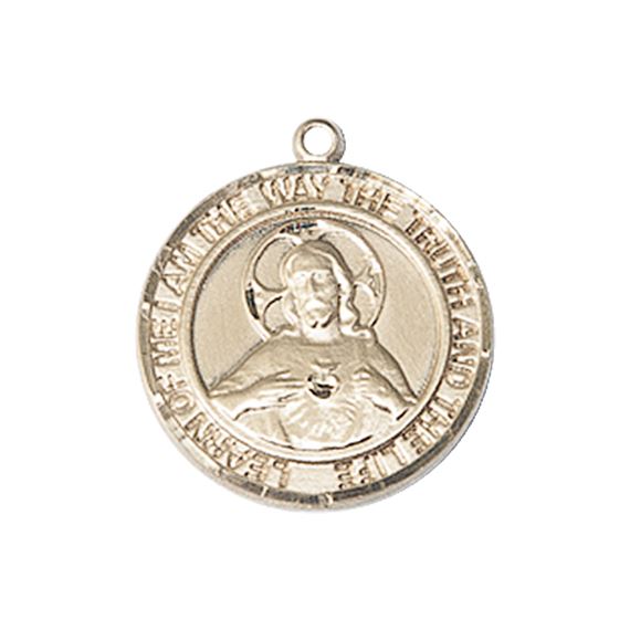 14KT GOLD SCAPULAR MEDAL - 3/4" x 5/8"