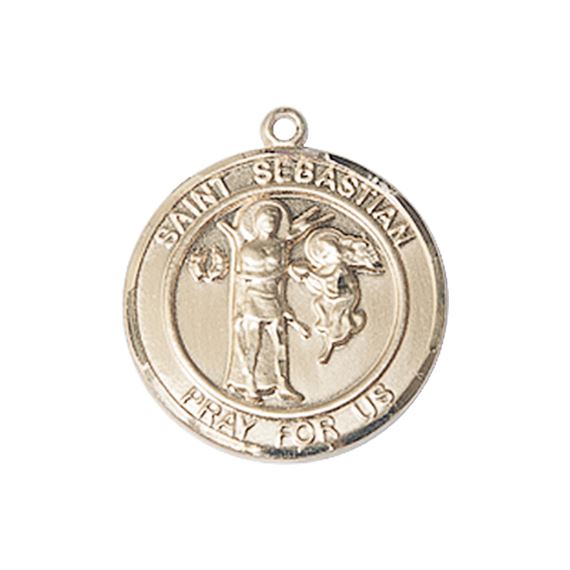 14KT GOLD SCAPULAR MEDAL - 3/4" x 5/8"
