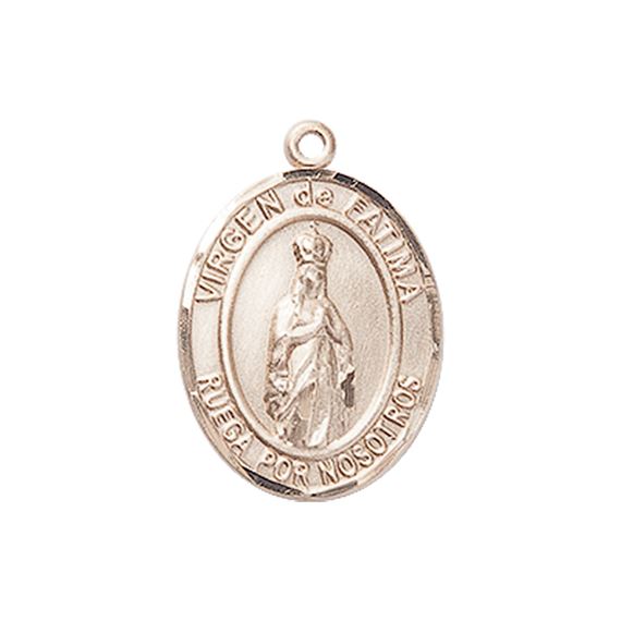 14KT GOLD VIRGEN DE FATIMA MEDAL