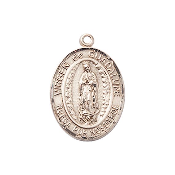 14KT GOLD VIRGEN DE GUADALUPE MEDAL