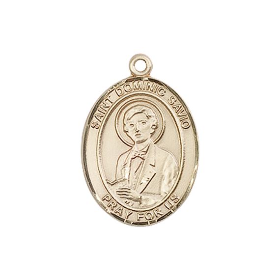14KT GOLD ST DOMINIC SAVIO MEDAL - 3/4" x 1/2"