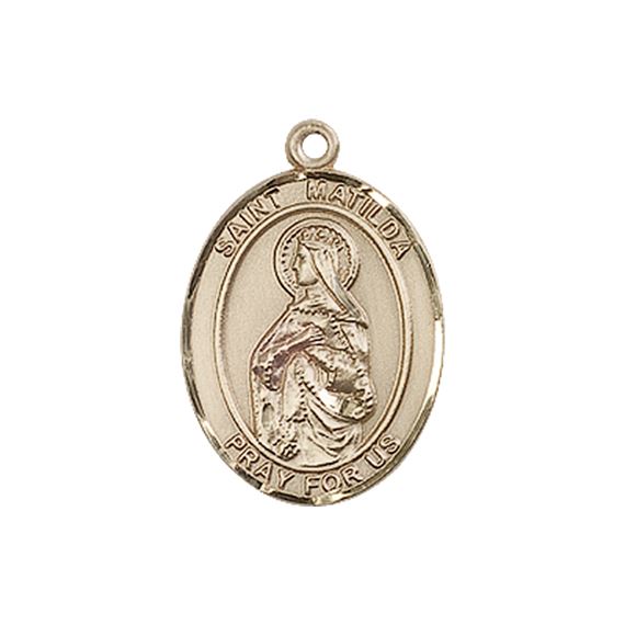 14KT GOLD ST MATILDA MEDAL - 3/4" x 1/2"