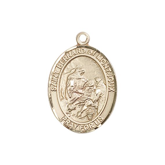 14KT GOLD ST BERNARD OF MONTJOUX MEDAL - 3/4" x 1/2"
